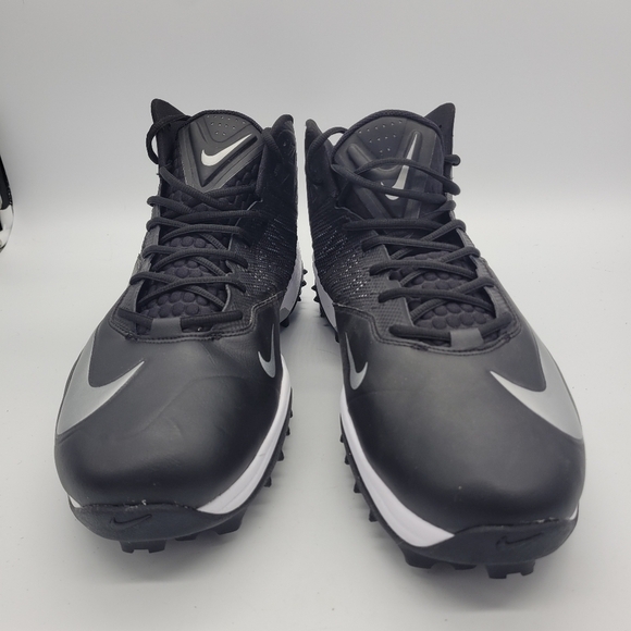 Nike Zoom Code Elite 3/4 TD Football Cleats Black/Silver Men Size 18 Wide Shoes main image 5